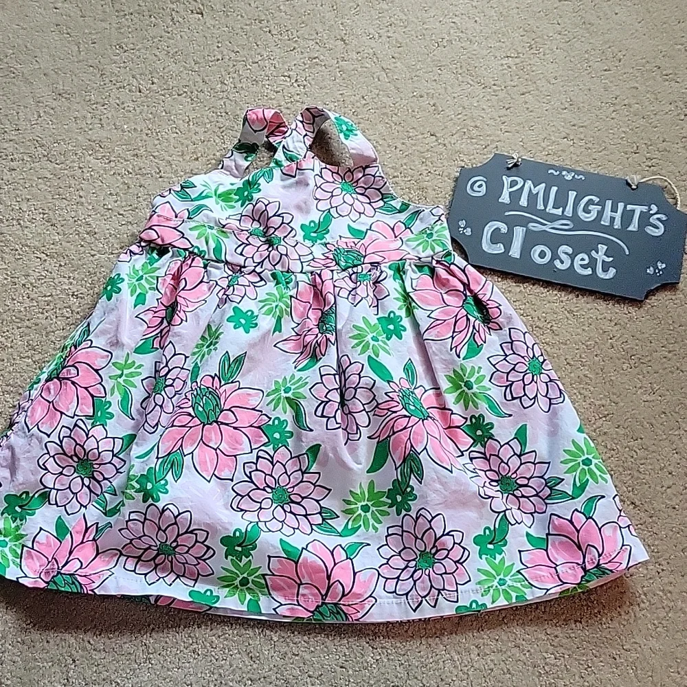 Just One You Carters Sundress 9 months Pink Green White